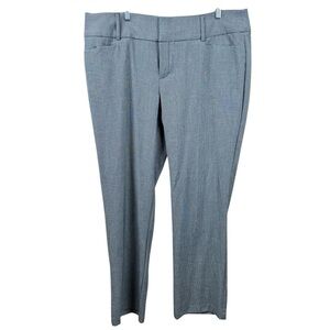 Nine West Black and Gray Hook and Bar Closure Midrise Bootcut Trousers